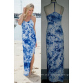 T-Back Tie Dye Mujeres Moda Long Beach Maxi Vestido